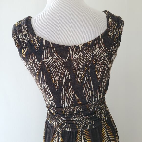 Nic + Zoe Maxi Dress Surplice Sleeveless Brown Plant Stretch Women XS - Picture 6 of 12